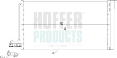 Hoffer 991157 - Конденсатор, кондиціонер autozip.com.ua