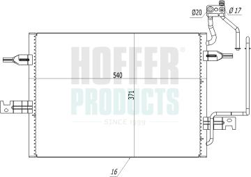 Hoffer 991101 - Конденсатор, кондиціонер autozip.com.ua