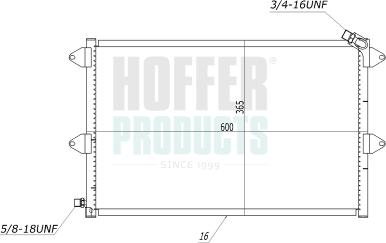 Hoffer 991133 - Конденсатор, кондиціонер autozip.com.ua