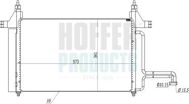 Hoffer 991173 - Конденсатор, кондиціонер autozip.com.ua