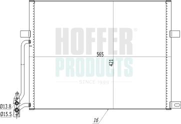 Hoffer 991242 - Конденсатор, кондиціонер autozip.com.ua