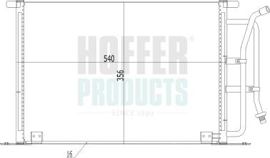 Hoffer 991215 - Конденсатор, кондиціонер autozip.com.ua