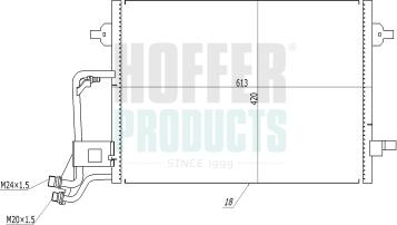 Hoffer 991222 - Конденсатор, кондиціонер autozip.com.ua