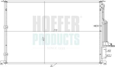 Hoffer 991279 - Конденсатор, кондиціонер autozip.com.ua