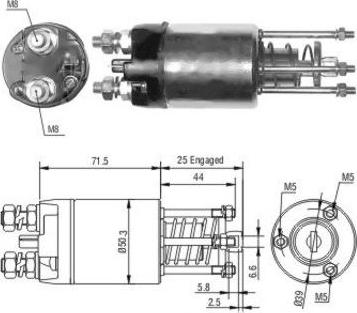 Hoffer 46188 - Тягове реле, стартер autozip.com.ua