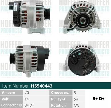 Hoffer H5540443R - Генератор autozip.com.ua