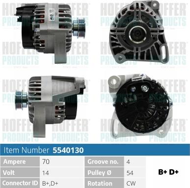 Hoffer H5540130 - Генератор autozip.com.ua