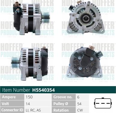 Hoffer H5540354G - Генератор autozip.com.ua