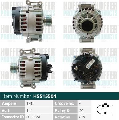 Hoffer H5515504 - Генератор autozip.com.ua