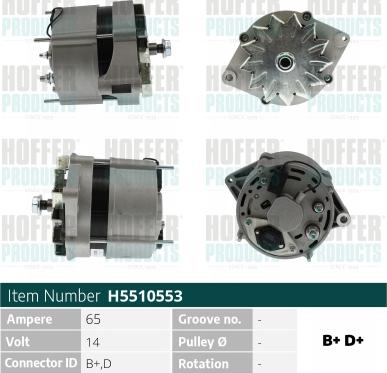 Hoffer H5510553 - Генератор autozip.com.ua