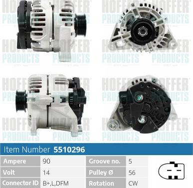 Hoffer H5510296 - Генератор autozip.com.ua