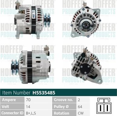 Hoffer H5535485 - Генератор autozip.com.ua