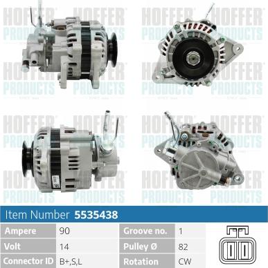 Hoffer H5535438 - Генератор autozip.com.ua