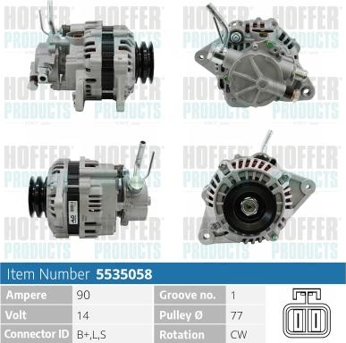 Hoffer H5535058 - Генератор autozip.com.ua