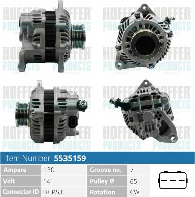 Hoffer H5535159 - Генератор autozip.com.ua