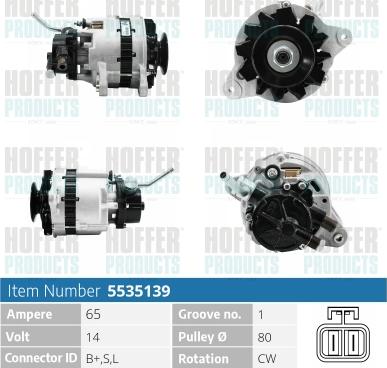 Hoffer H5535139 - Генератор autozip.com.ua