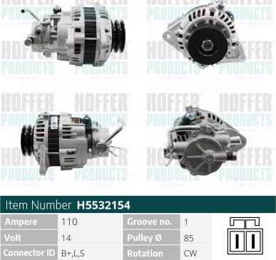 Hoffer H5532154 - Генератор autozip.com.ua