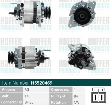 Hoffer H5520469 - Генератор autozip.com.ua