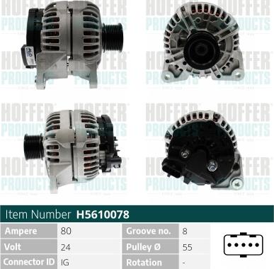 Hoffer H5610078 - Генератор autozip.com.ua