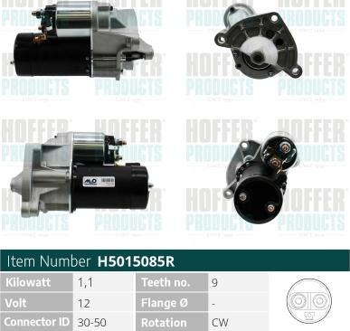 Hoffer H5015085R - Стартер autozip.com.ua