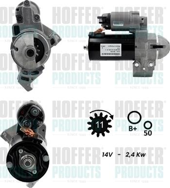 Hoffer H5010950G - Стартер autozip.com.ua