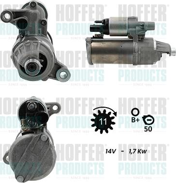 Hoffer H5010962G - Стартер autozip.com.ua