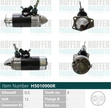 Hoffer H5010900R - Стартер autozip.com.ua