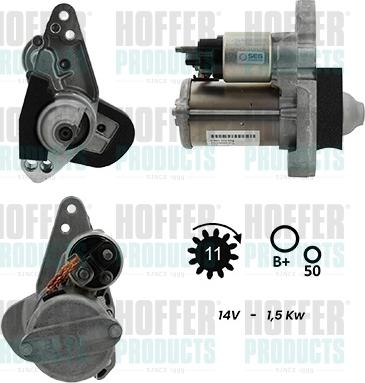 Hoffer H5010978G - Стартер autozip.com.ua