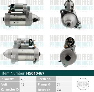 Hoffer H5010467 - Стартер autozip.com.ua