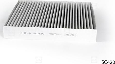 Hola SC420 - Фільтр, повітря у внутрішній простір autozip.com.ua