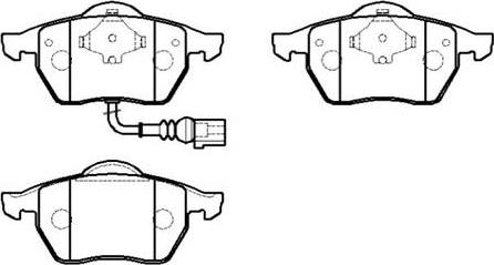 VW/SEAT 4D0615115 - Гальмівні колодки, дискові гальма autozip.com.ua