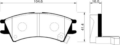 HSB Gold HP0001 - Гальмівні колодки, дискові гальма autozip.com.ua