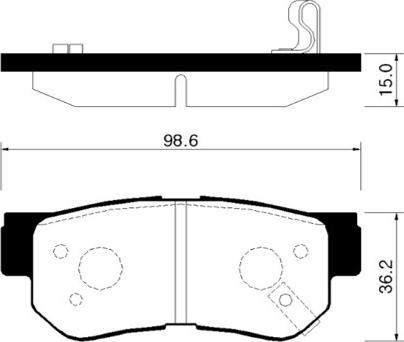 Hyundai (BEIJING) H5830238A10 - Гальмівні колодки, дискові гальма autozip.com.ua