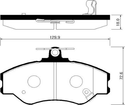 VEMA 837400 - Гальмівні колодки, дискові гальма autozip.com.ua