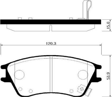 HSB Gold HP0020 - Гальмівні колодки, дискові гальма autozip.com.ua