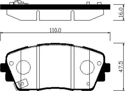 HSB Gold HP1047 - Гальмівні колодки, дискові гальма autozip.com.ua