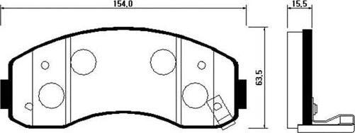 DJ Parts BP1354 - Гальмівні колодки, дискові гальма autozip.com.ua