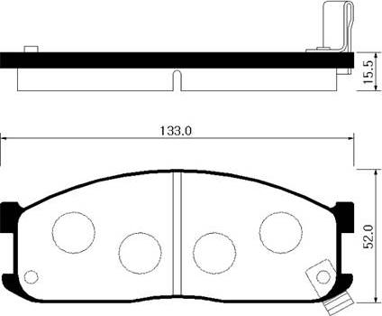 HSB Gold HP1010 - Гальмівні колодки, дискові гальма autozip.com.ua