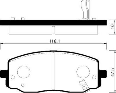 BMW 5810107A00 - Гальмівні колодки, дискові гальма autozip.com.ua