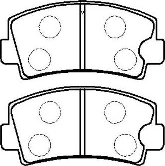 DJ Parts BP1654 - Гальмівні колодки, дискові гальма autozip.com.ua