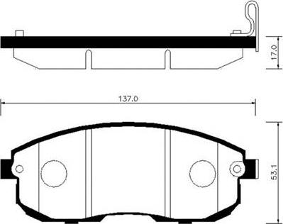 HSB Gold HP3012 - Гальмівні колодки, дискові гальма autozip.com.ua