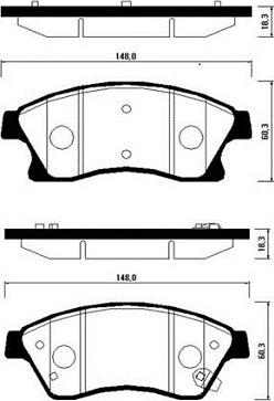 Chevrolet 95530019 - Гальмівні колодки, дискові гальма autozip.com.ua