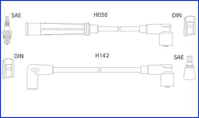 HÜCO 134439 - Комплект проводів запалювання autozip.com.ua