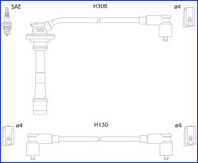 HÜCO 134562 - Комплект проводів запалювання autozip.com.ua