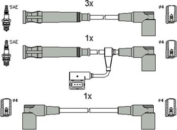 HÜCO 134805 - Комплект проводів запалювання autozip.com.ua