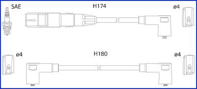 HÜCO 134808 - Комплект проводів запалювання autozip.com.ua