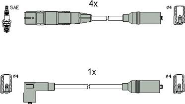 HÜCO 134831 - Комплект проводів запалювання autozip.com.ua