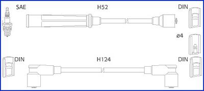 HÜCO 134391 - Комплект проводів запалювання autozip.com.ua