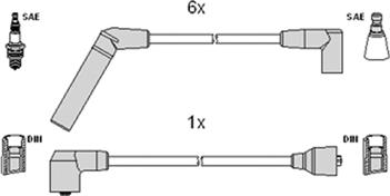 HÜCO 134338 - Комплект проводів запалювання autozip.com.ua
