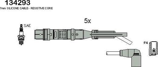 HÜCO 134293 - Комплект проводів запалювання autozip.com.ua